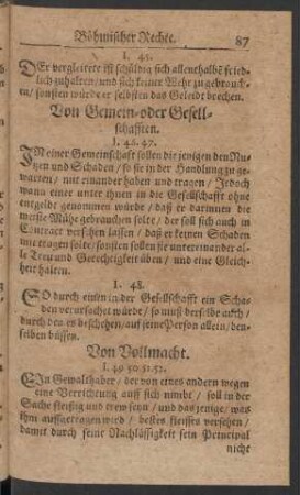 Von Gemein- oder Gesellschafften.
