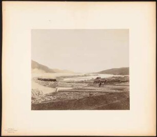 Linker Leitdamm im Sommer 1891: Kanalbauarbeiten