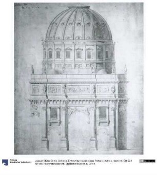 Berlin. Schloss. Entwurf zur Kapelle über Portal III. Aufriss