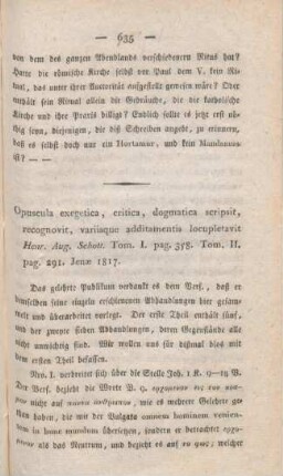 635-645 [Rezension] Schott, Heinrich August, Opuscula exegetica, critica, dogmatica