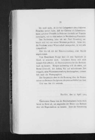 Berlin, den 27. April 1904