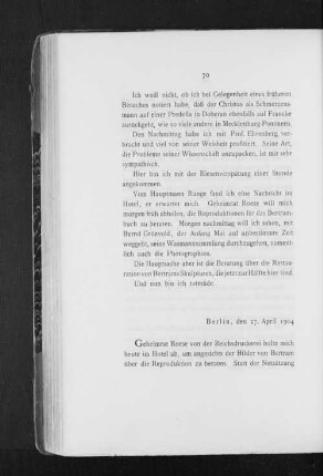 Berlin, den 27. April 1904