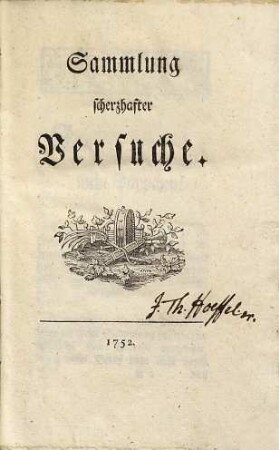 Sammlung scherzhafter Versuche