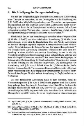 222-231, 6. Die Erledigung der Bezugsentscheidungen