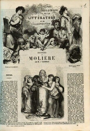 Histoire de Molière : Par J. Taschereau. Dessins par Gérard Seguin. Gravures par les meilleurs Artistes. = Les Chefs-d'oeuvre de la Littérature et de l'Illustration
