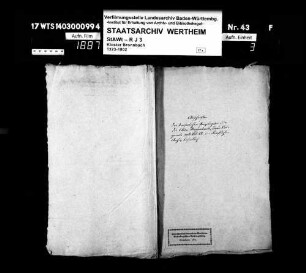 Abschriften von Bronnbacher Kaiserurkunden