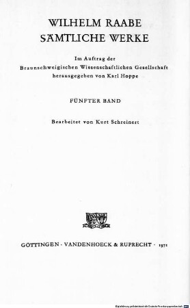 Sämtliche Werke, 5. Die Leute aus dem Walde