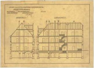 Billing, Hermann; Neckarelz (Baden-Württemberg), Bahnhofstr. 25; Gasthaus Kling ("Klingenburg") - Gasthaus (Querschnitt; Längsschnitt)