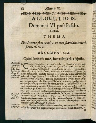 66-72, Allocutio IX.