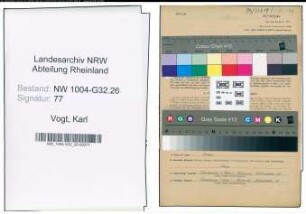 Entnazifizierung Karl Vogt , geb. 24.02.1906 (Stadtinspektor)