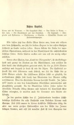 Achtes Kapitel. Korea und die Koreaner...