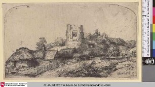[Landschaft mit einem viereckigen Turm; Landscape with a Square Tower; Paysage à la tour carrée]