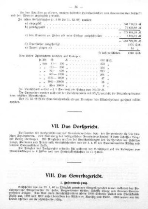VII. Das Dorfgericht