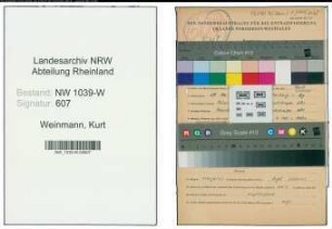 Entnazifizierung Kurt Weinmann , geb. 18.05.1916 (Polizeibeamter)
