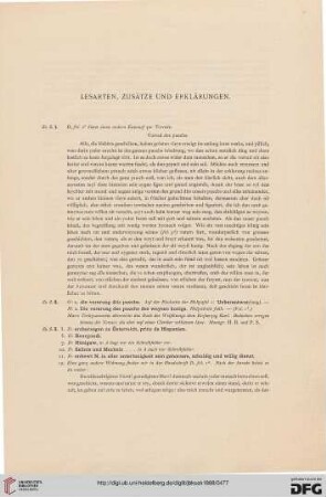 Lesarten, Zusätze und Erklärungen