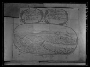 Fotografie Stadtansicht Camburg Amtsbuch 1674