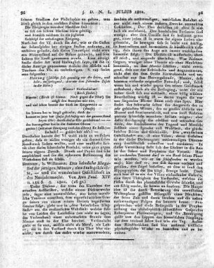 Bremen, b. Willmanns: Das heimliche Klagelied der jetzigen Männer; eine Stadtgeschichte, - und die wunderbare Gesellschaft in der Neujahrsnacht. Von Jean Paul. XIV u. 152 S. 8. 1801.