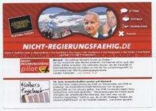 Wahlwerbepostkarte der SPD gegen Stoiber