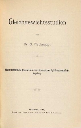 Jahresbericht. 1897/98