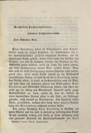 F. v. Schillers sämmtliche Werke, Supplement. Briefe an den Freiherrn Heribert von Dalberg