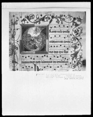 Missale de festis — Initiale G mit der Verkündigung an die Hirten, Folio 200recto