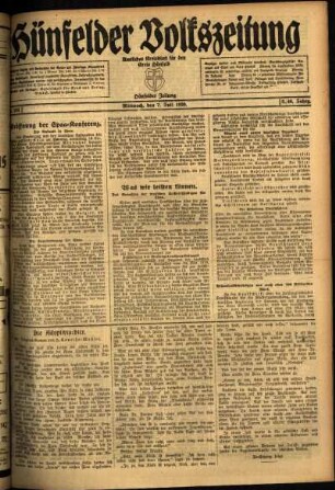 Ausgabe vom Mittwoch, den 07. Juli 1920.
