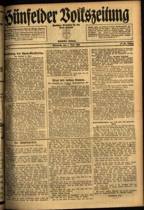 Ausgabe vom Mittwoch, den 07. Juli 1920.