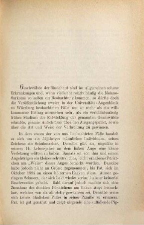 Beitrag zur Kenntnis des Melano-Sarkoms der Bindehaut