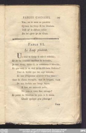 Fable VI. Le Loup pénitent.