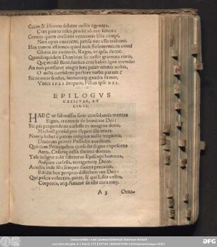 Epilogus Cassitae, Et Lilii.