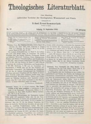 273-274 [Rezension] Grossouw, Willem, The Coptic versions of the Minor Prophets