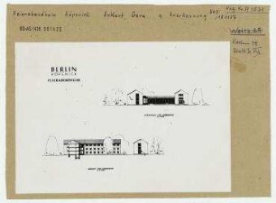 Wettbewerb Feierabendheim Köpenick. Berlin, Köpenick, Ortsteil Spindlersfeld, Ahornallee/Karl-Spindler-Straße (seit 1962 Ottomar-Geschke-Straße)/Mentzelstraße