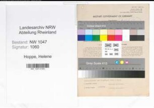 Entnazifizierung Helene Hoppe , geb. 13.01.1910 ()