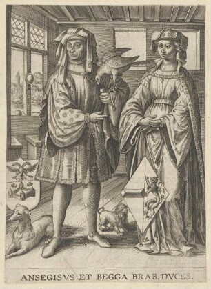 Doppelbildnis des Anchises, Pfalzgraf von Brabant, und der Begge, Pfalzgräfin von Brabant