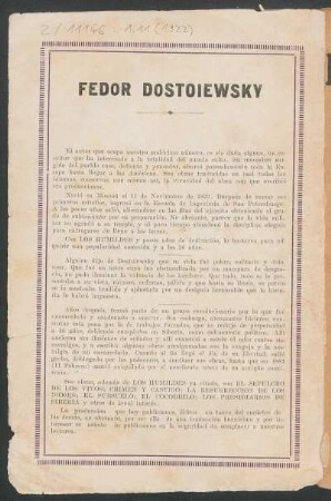 Fedor Dostoiewsky