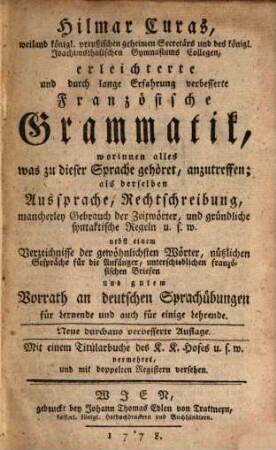 Erleichterte ... französische Grammatik