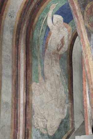 Kampf der Tugenden mit den Lastern — Westliche Tugend-Laster-Darstellung des Nordfensters
