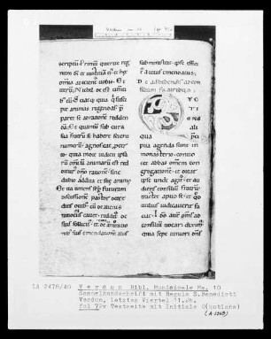 Folio 70 verso : Initiale Q