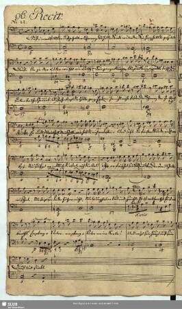 Recit[ativo]: Auf einmal fällt der aufgehaltne Schmerz