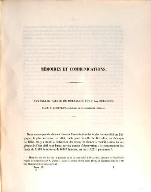 Bulletin de la Commission Centrale de Statistique. 4, 4. 1851