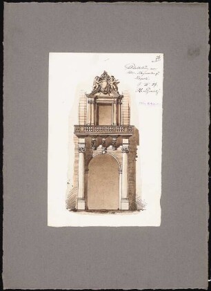 Reiseskizzen aus Pompeji, Neapel und Rom: Neapel: Museo Nazionale (Ansicht Portal)
