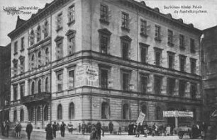 Leipzig während der Engros-Messe: das frühere Königl. Palais als Ausstellungshaus