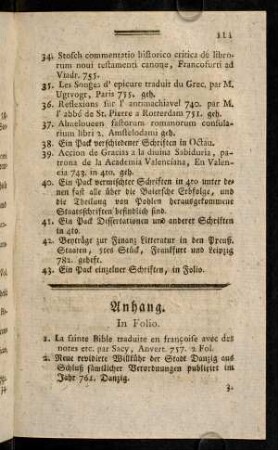 111-119, In Folio - In Quarto.