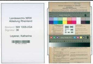 Entnazifizierung Katharina Leyener , geb. 28.03.1889 (Lehrerin)