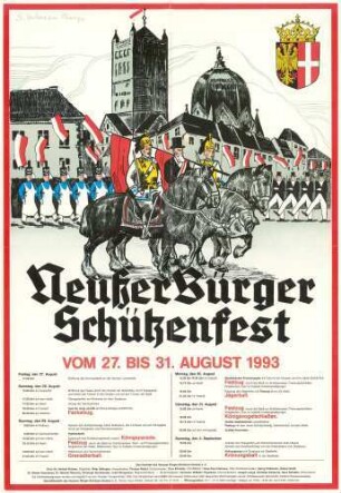 Festplakat Schützenfest Neuss 1993 (Sponsoren)