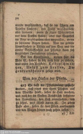 Von den Hinken der Pferde