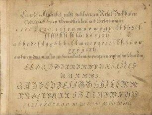 Canzley-Alphabet nebst zubehörigen Versal-Buchstaben ...