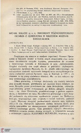 1: Fragmenty późno-gotyckiego ołtarza z Jędrzejowa w Kieleckiem Muzeum Djecezjalnem