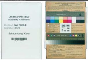 Entnazifizierung Klara Schauenburg , geb. 04.03.1871 ()