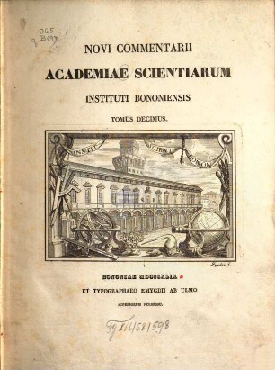 Novi commentarii Academiae Scientiarum Instituti Bononiensis. 10. 1849